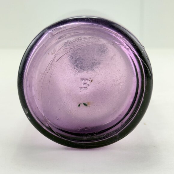 Vintage Dark Purple Glass Bottle 12" - Picture 8 of 10